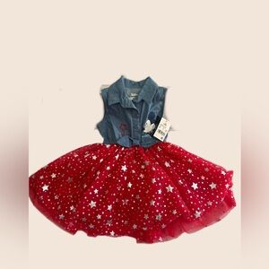 Baby Girl DISNEY JUNIOR MICKEY MOUSE DENIM RUFFLE TUTU DRESS